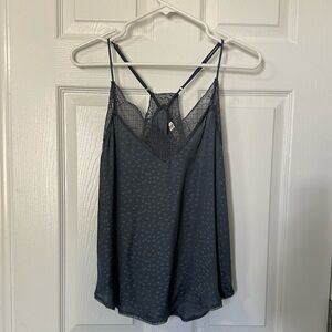 JACQUARD STAR PRINT CAMISOLE, Blue, Size Medium